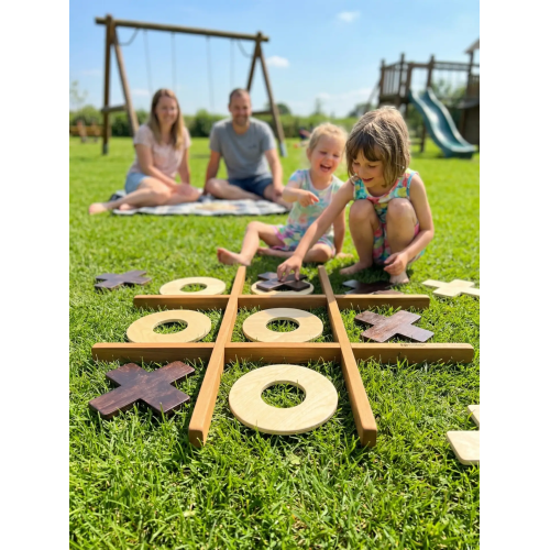 Напольная игра из дерева «Крестики-нолики» XL