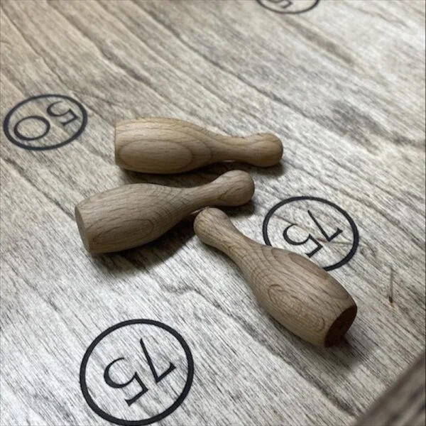 Настольная игра из дерева Боулинг с волчком L