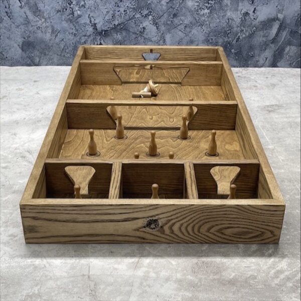 Настольная игра из дерева Боулинг с волчком L