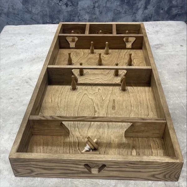 Настольная игра из дерева Боулинг с волчком L