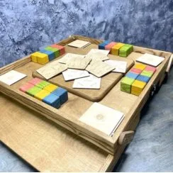 Настольная игра из дерева Цветные кубики М