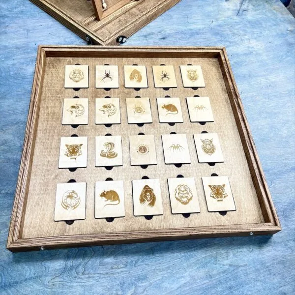 Настольная игра из дерева Мемори и Рошфор 2 в 1