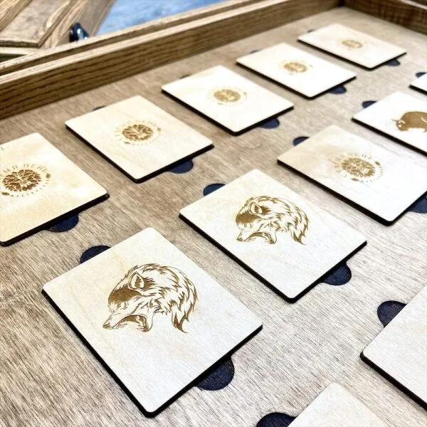 Настольная игра из дерева Мемори и Рошфор 2 в 1