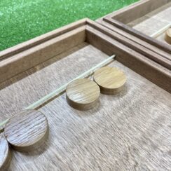 Настольная игра из дерева Вышибалы и Стрельба по мишени на 2-х участников 2 в 1