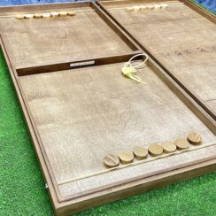 Настольная игра из дерева Вышибалы и Стрельба по мишени на 2-х участников 2 в 1