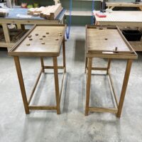 Настольная игра из дерева Аэрохоккей и Стрельба по мишени L 2 в 1 с выкручивающимися ногами