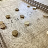 Деревянная игра  Аэрохоккей и Стрельба по мишени на 2-х игроков L 2 в 1