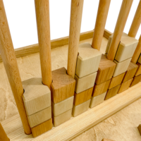 Настольная игра из дерева 4 в ряд с кубиками М