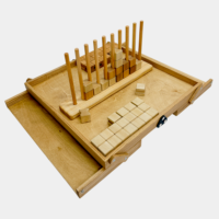 Настольная игра из дерева 4 в ряд с кубиками М