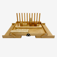 Настольная игра из дерева 4 в ряд с кубиками М