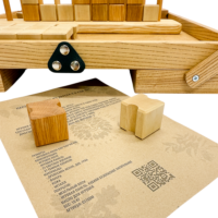 Настольная игра из дерева 4 в ряд с кубиками М