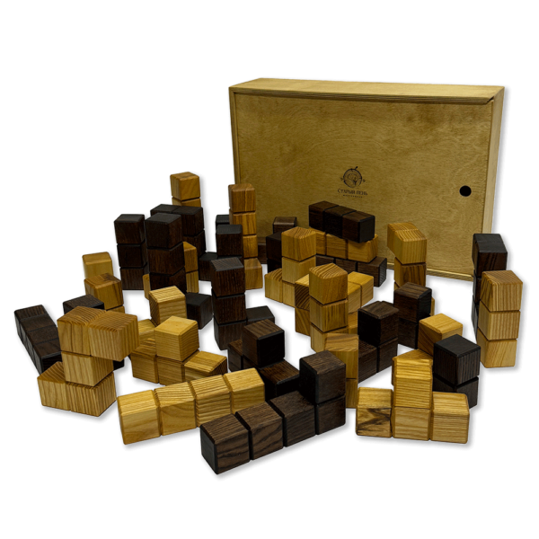 Деревянная головоломка «Тетрис 3D куб»