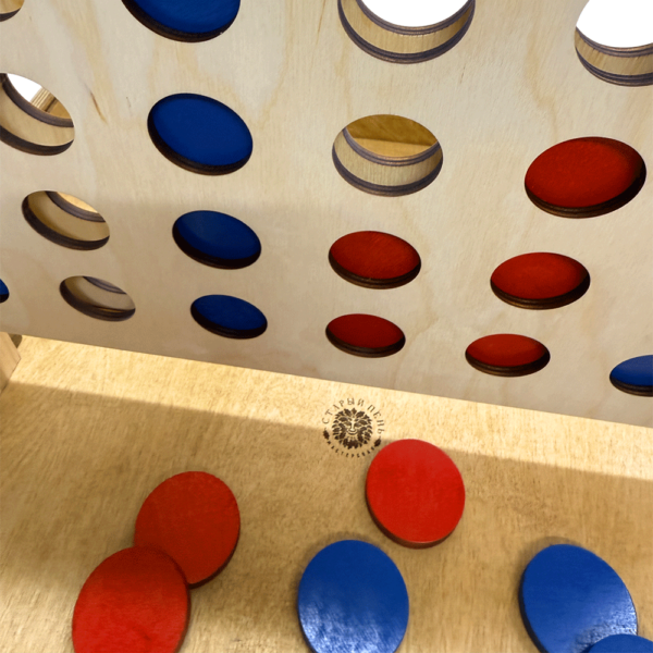 Настольная игра из дерева «4 в ряд» Лайт