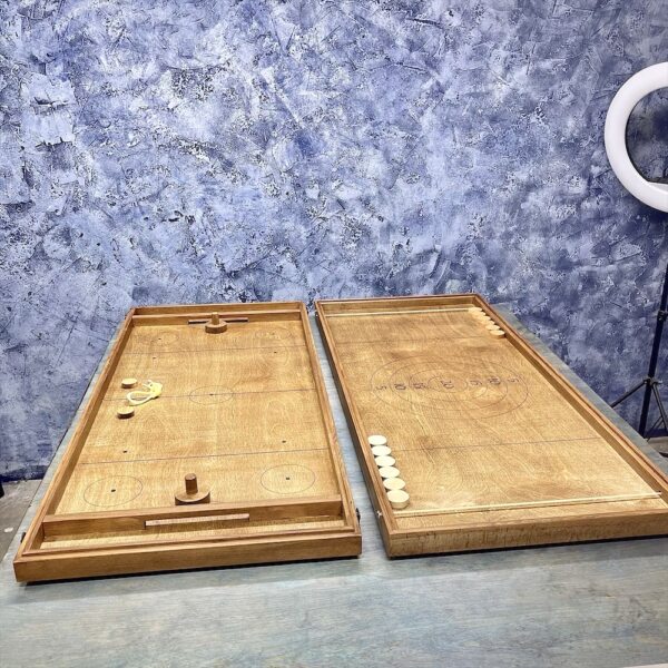 Деревянная игра  Аэрохоккей и Стрельба по мишени на 2-х игроков L 2 в 1 Деревянная игра  Аэрохоккей и Стрельба по мишени на 2-х игроков L 2 в 1