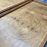 Деревянная игра  Аэрохоккей и Стрельба по мишени на 2-х игроков L 2 в 1