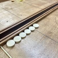 Деревянная игра  Аэрохоккей и Стрельба по мишени на 2-х игроков L 2 в 1