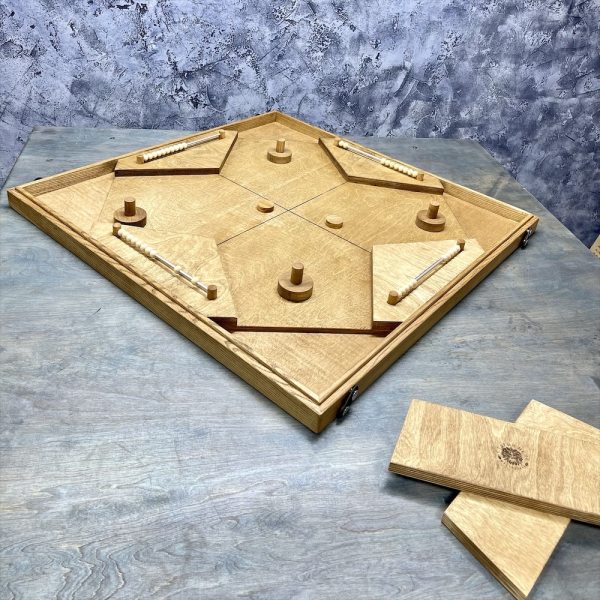 Настольная игра из дерева Аэрохоккей на 4-х L