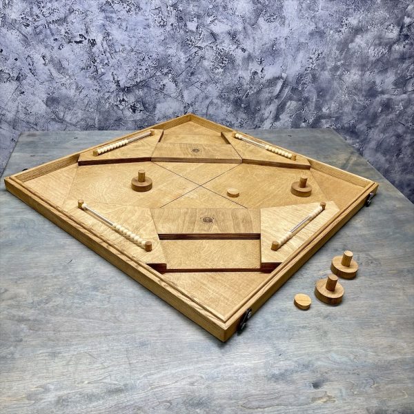 Настольная игра из дерева Аэрохоккей на 4-х L