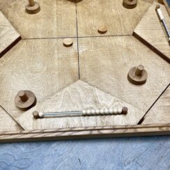 Настольная игра из дерева «Аэрохоккей на 4-х игроков» L