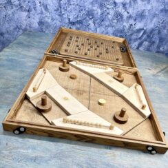 Деревянная игра «Аэрохоккей на 4-х игроков и Магнитные шарики» 2 в 1