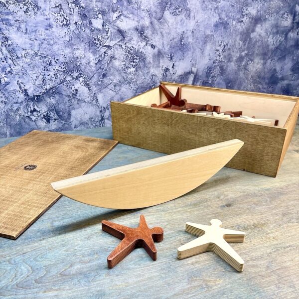 Настольная игра из дерева Акробаты в коробке № 3 S