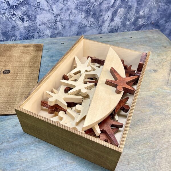 Настольная игра из дерева Акробаты в коробке № 3 S