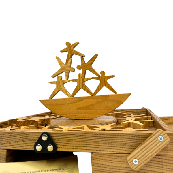 Настольная игра из дерева Акробаты в коробке М