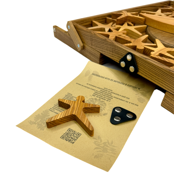 Настольная игра из дерева Акробаты в коробке М