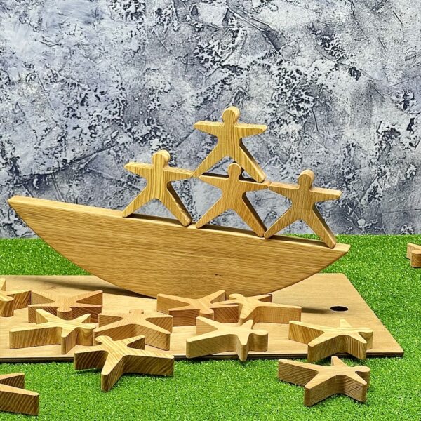 Настольная игра из дерева Акробаты в коробке S