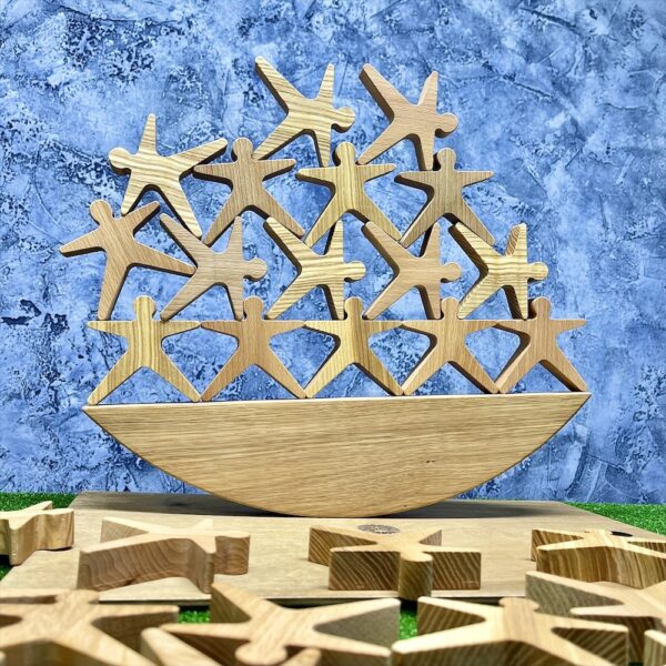 Настольная игра из дерева Акробаты в коробке S