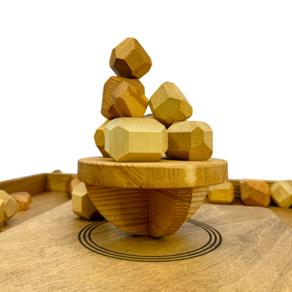Настольная игра из дерева «Балансирующая Полусфера» с камнями M 