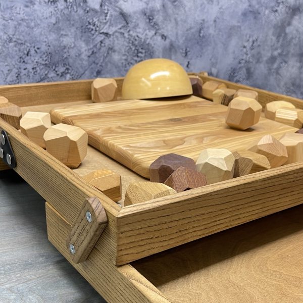 Настольная игра из дерева Балансирующая Полусфера с камнями M