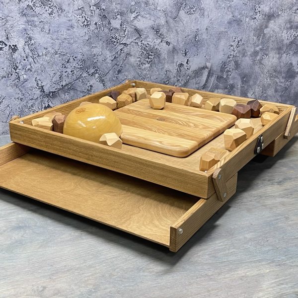 Настольная игра из дерева Балансирующая Полусфера с камнями M Настольная игра из дерева Балансирующая Полусфера с камнями M