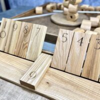 Настольная игра из дерева Башня из колец и Дюжина 2 в 1