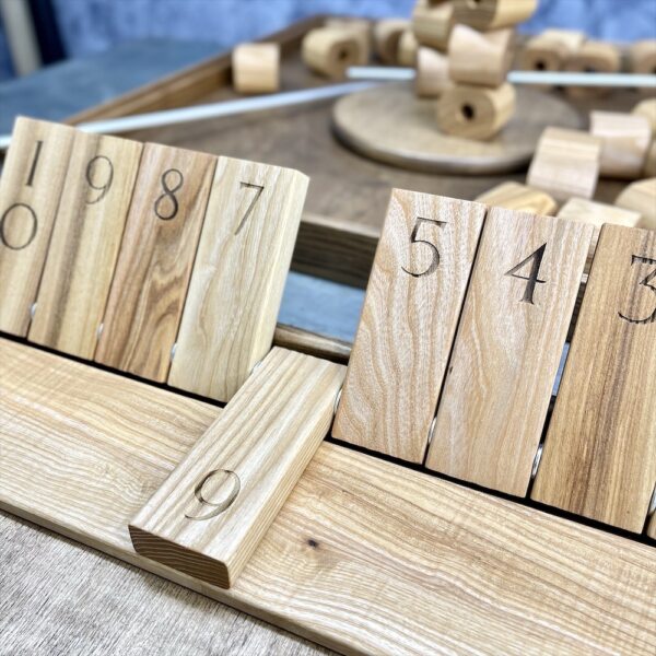 Настольная игра из дерева Башня из колец и Дюжина 2 в 1 Настольная игра из дерева Башня из колец и Дюжина 2 в 1