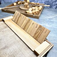 Настольная игра из дерева Башня из колец и Дюжина 2 в 1