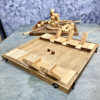 Настольная игра из дерева Башня из колец и Дюжина 2 в 1