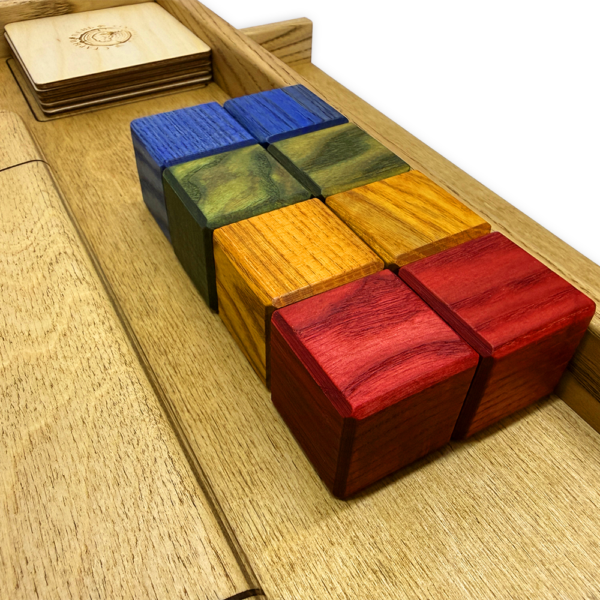 Настольная игра из дерева «Цветные кубики» М
