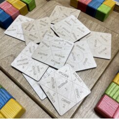 Настольная игра из дерева «Цветные кубики» М