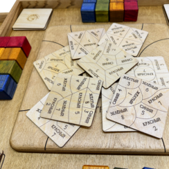 Настольная игра из дерева «Цветные кубики» М