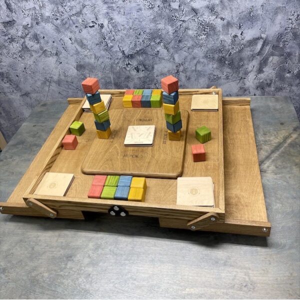 Настольная игра из дерева Цветные кубики М