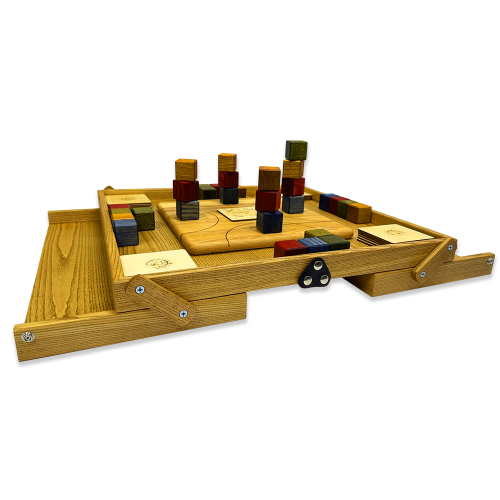 Настольная игра из дерева «Цветные кубики» Премиум М