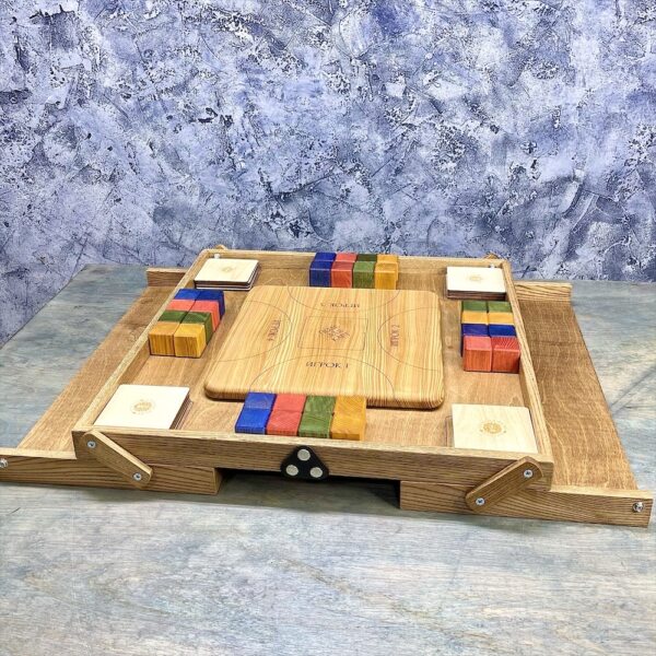 Настольная игра из дерева Цветные кубики Премиум М