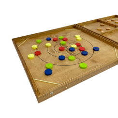 Настольная игра из дерева Эластик и Стрельба по мишени на 4-х игроков L 2 в 1