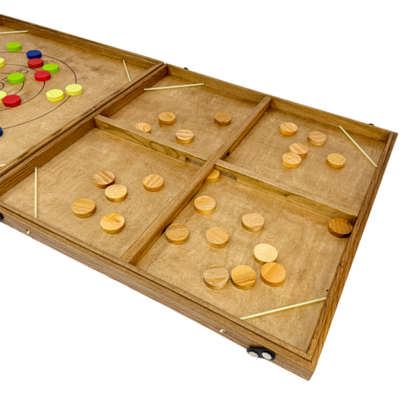 Настольная игра из дерева Эластик и Стрельба по мишени на 4-х игроков L 2 в 1 Настольная игра из дерева Эластик и Стрельба по мишени на 4-х игроков L 2 в 1