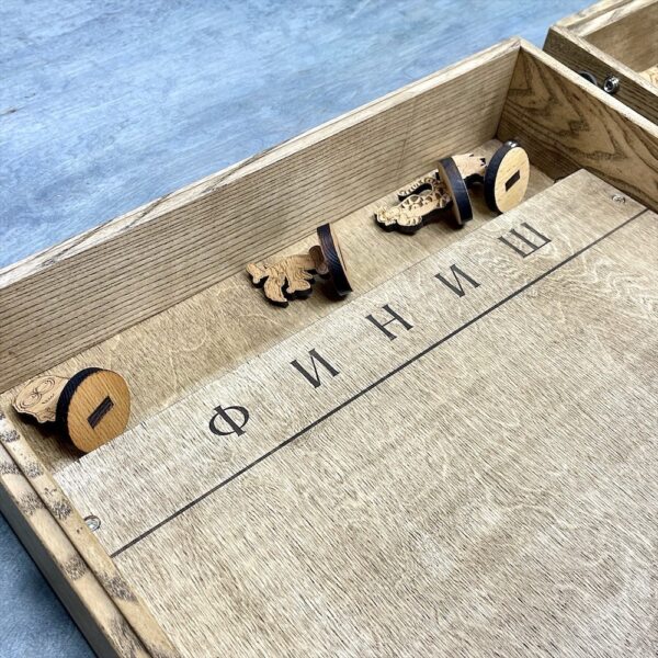 Настольная игра из дерева Гонки XL