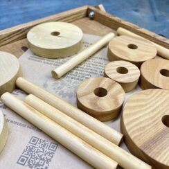 Настольная игра из дерева «Ханойские башни» S