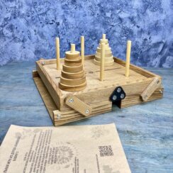 Настольная игра из дерева «Ханойские башни» S