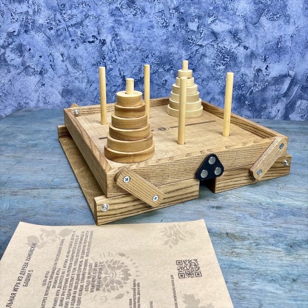 Настольная игра из дерева Башни Ханой S