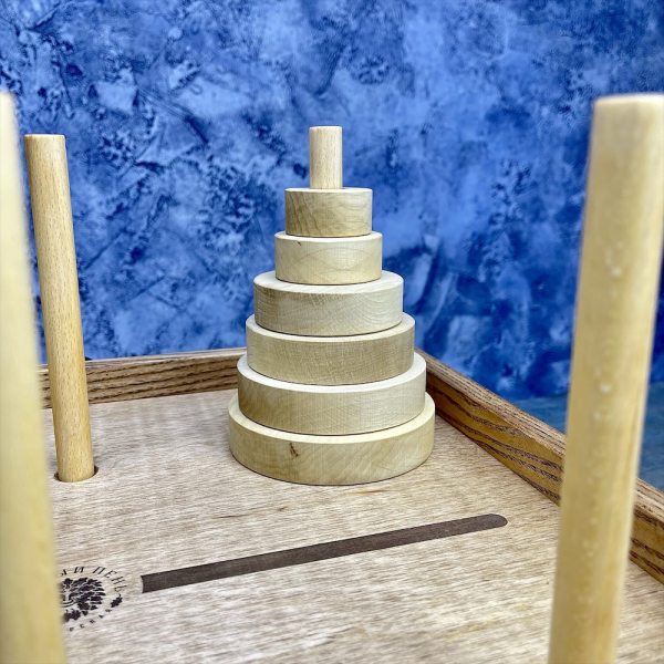 Настольная игра из дерева Башни Ханой S